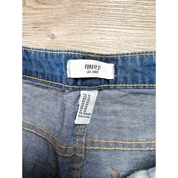 Forever21 Distressed Studded Denim Mini Skirt Womens 26 Grunge Alternative - Picture 9 of 9